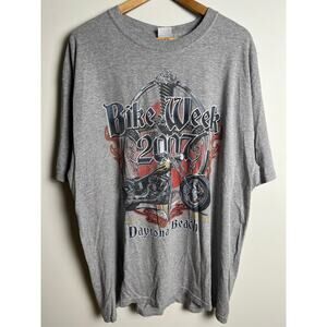 Vintage Bike Week 2007 Daytona Beach Gray T-shirt XL